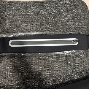 Black Waist Bag with Reflective Stripe